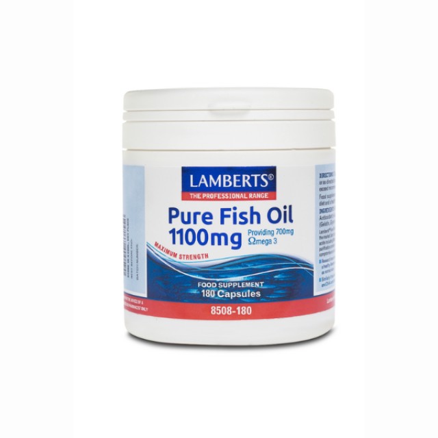 Lamberts Pure Fish Oil Ιχθυέλαιο 1100mg, 180 Κάψουλες