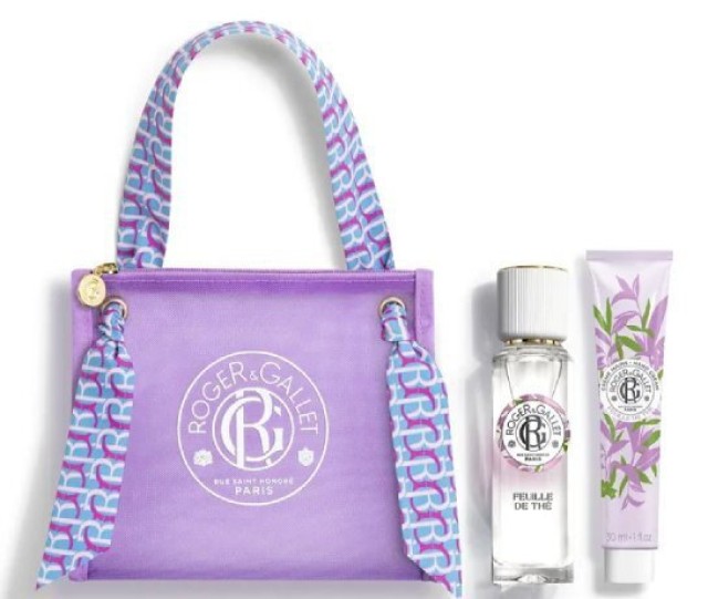 Roger&Gallet Σετ Feuille De The Με Άρωμα 30ml - Κρέμα Χεριών 30ml & Δώρο Τσαντάκι, 2 Τεμάχια