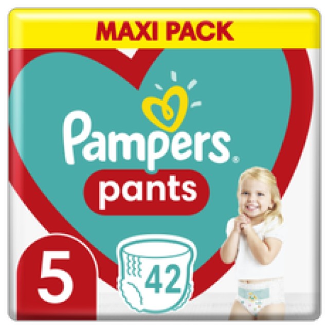 Pampers Pants Πάνες - Βρακάκι Μέγεθος 5 (12-17kg), 42 Τεμάχια