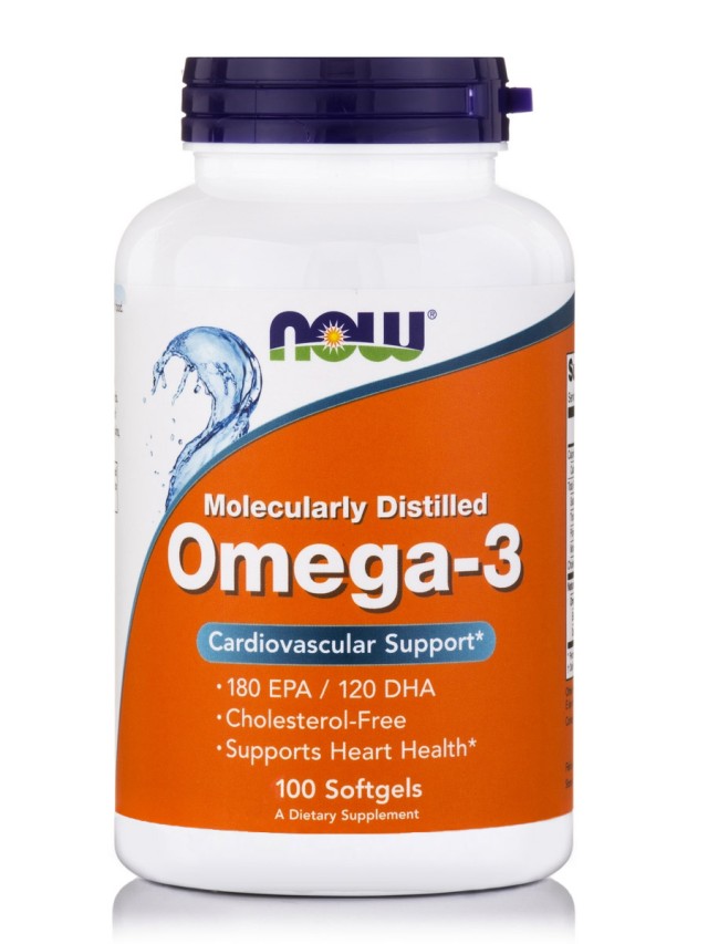 Now Foods 1000mg Omega-3 Για την Καρδιά, 100 Μαλακές Κάψουλες