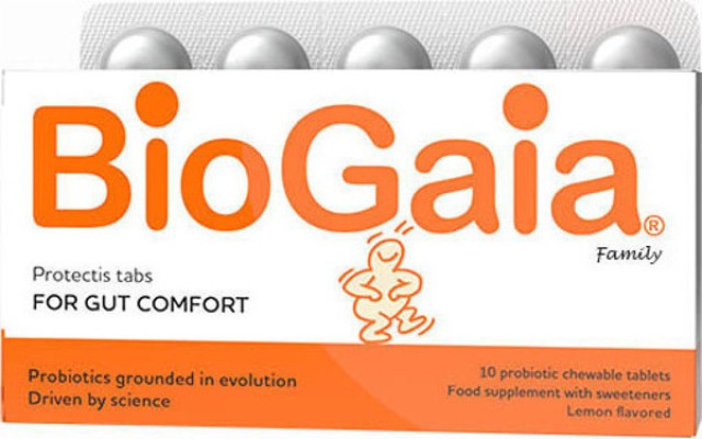 BioGaia ProTectis Family Προβιοτικά για Ενήλικες και Παιδιά με γεύση Λεμόνι, 10 μασώμενα δισκία
