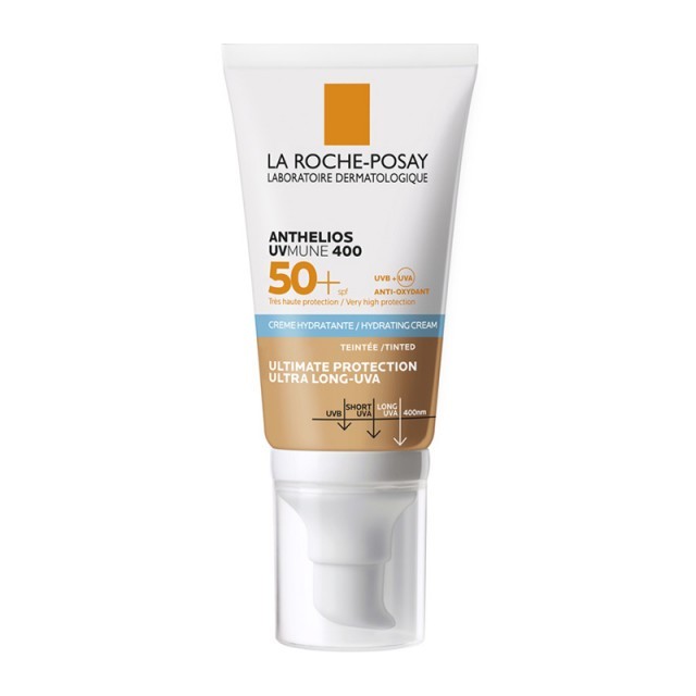 La Roche Posay Anthelios UVmune 400 Tinted Hydrating Cream SPF50+ Αντιηλιακή Ενυδατική Κρέμα Με Χρώμα, 50ml