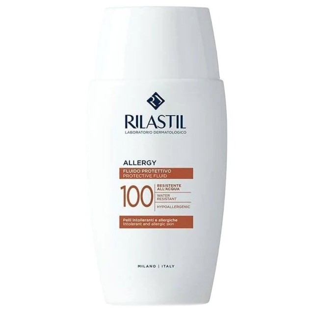 Rilastil Allergy 100 Protective Fluid Προστατευτικό Γαλάκτωμα Για Αντιδραστικές - Αλλεργικές Επιδερμίδες με SPF50+, 50ml