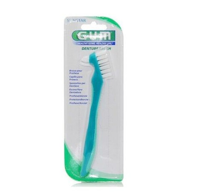 Gum 201 Denture Brush Οδοντόβουρτσα Τεχνητών Οδοντοστοιχιών Πετρόλ,...