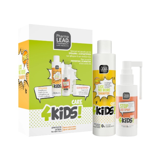 Pharmalead Promo 4Kids Lice No More Shampoo 125ml + Stop Lice Spray 50ml + Δώρο Anti-Lice Comb 1 τμχ