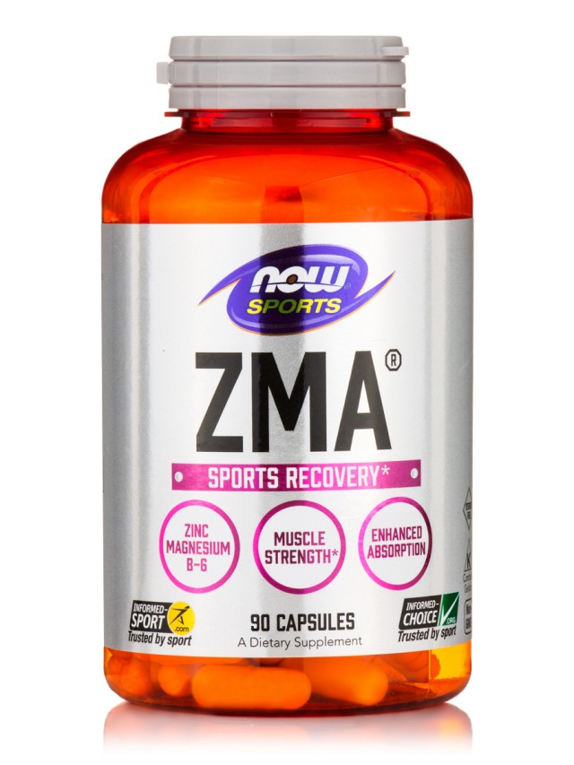 Now Foods ZMA 800mg Συμπλήρωμα Διατροφής για Αποκατάσταση & Ανάπλαση του Μυϊκού Ιστού, 90 Κάψουλες