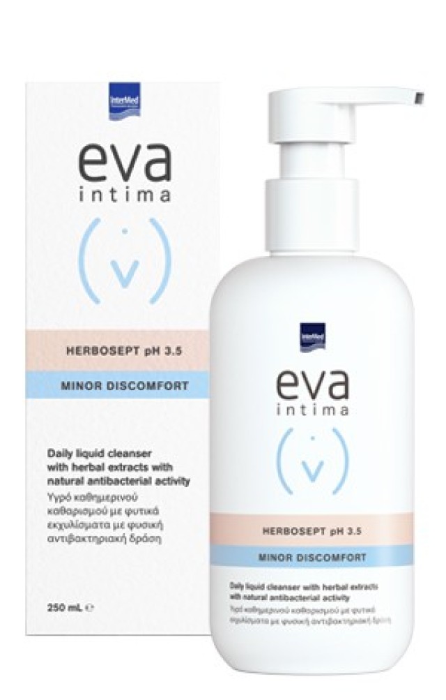 Eva Intima Herbosept Ph 3.5 Minor Discomfort Διάλυμα Κολπικής Πλύσης Με Αντιβακτηριδιακή Δράση, 250ml