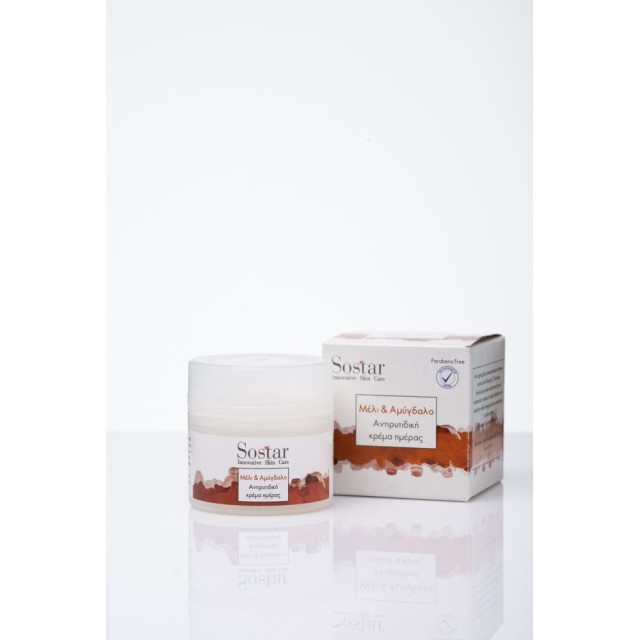 Sostar Focus Honey & Almonds Cream Αντιγηραντική Κρέμα Προσώπου με Μέλι και Αμυγδαλέλαιο, 50ml