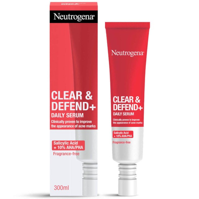 Neutrogena Clear & Defend+ Daily Serum Ορός Προσώπου για την Αντιμετώπιση Σημαδιών Ακμής, 30ml
