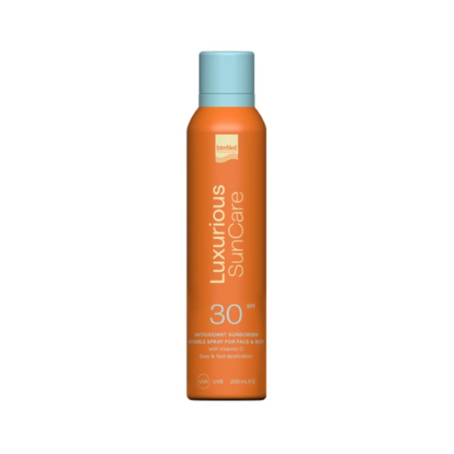 Luxurious Suncare Antioxidant Sunscreen Invisible Spray SPF 30 Αντηλιακό Σπρέι για Πρόσωπο & Σώμα, 200ml