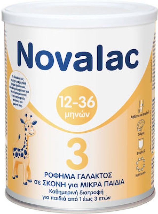 Novalac Γάλα σε Σκόνη 3ης Βρεφικής Ηλικίας Για 12-36 μηνών, 400gr