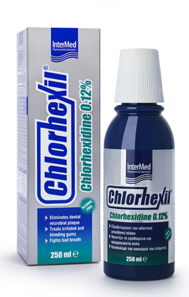 Chlorhexil 0.12% Στοματικό Διάλυμα για την Ουλίτιδα κατά της Πλάκας και της Κακοσμίας, 250ml