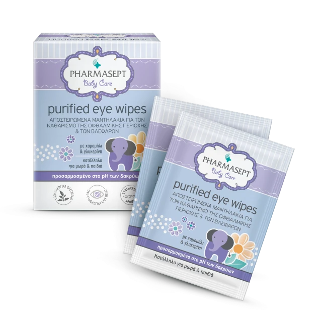 Pharmasept Baby Purified Eye Wipes, 10pcs