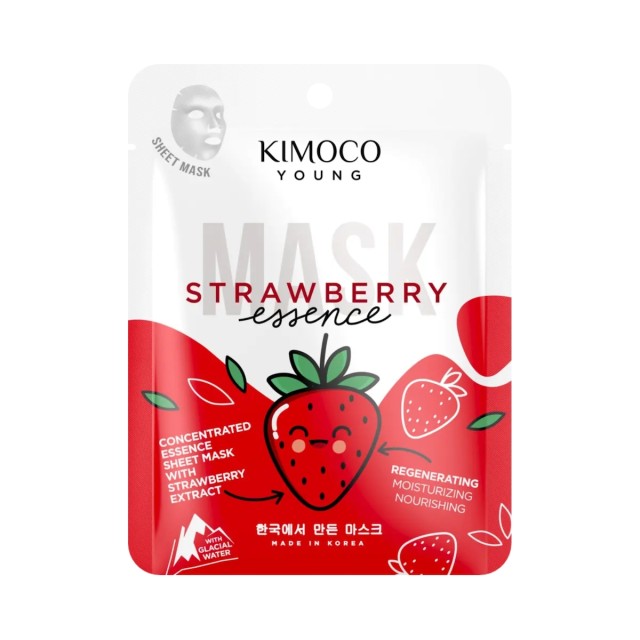 Kimoco Young Αναζωογονητική Μάσκα Προσώπου με Εκχύλισμα Φράουλας και Κρυστάλλινο Νερό, 25ml