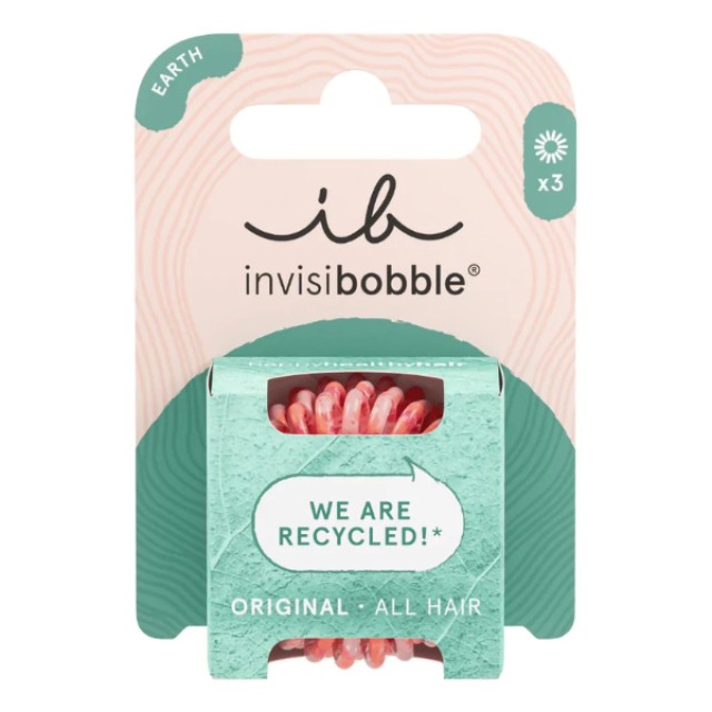 Invisibobble Original Earth Collection Save It Or Waste It Λαστιχάκι Μαλλιών, 3τμχ