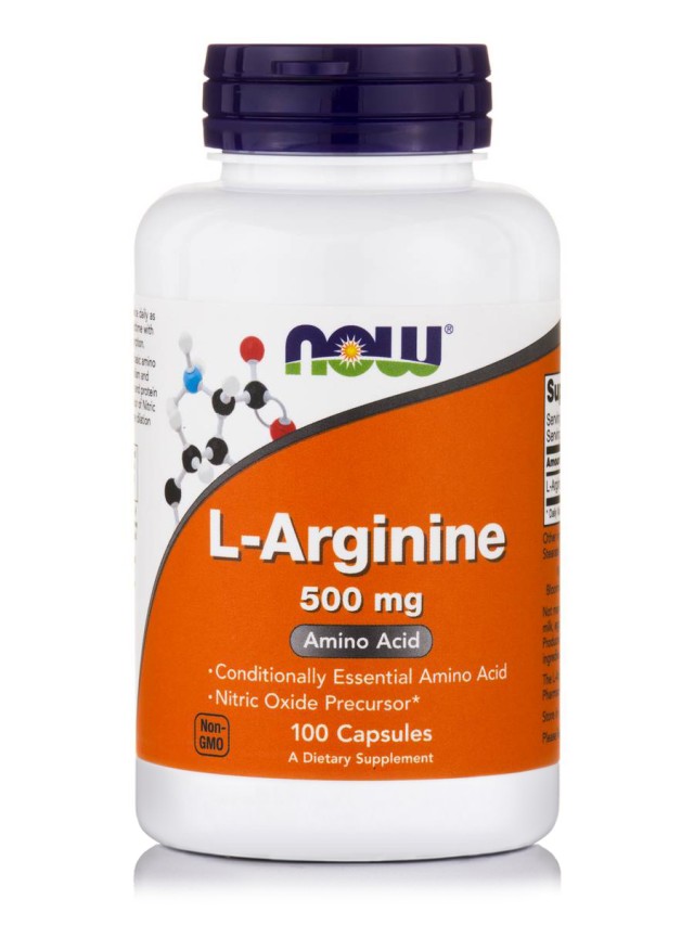 Now L-Arginine 500mg, 100 Κάψουλες