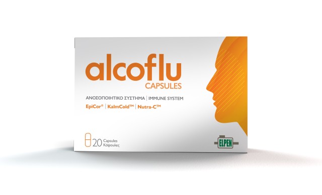 Elpen Alcoflu Capsules Για Την Ενίσχυση Του Ανοσοποιητικού Συστήματος, 20 Κάψουλες