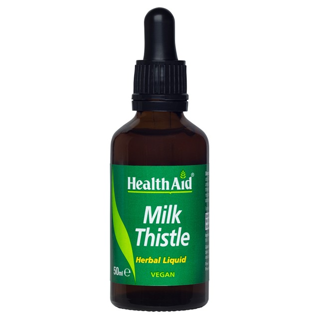 Health Aid Milk Thistle Liquid Συμπλήρωμα Διατροφής με Γαϊδουράγκαθο σε Υγρή Μορφή με Αποτοξινωτικές Ιδιότητες για Υγιές Συκώτι, 50ml
