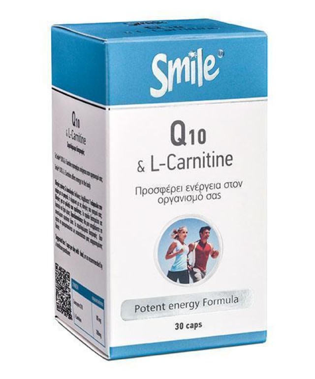 Am Health Smile Coenzyme Q10 & L-Carnitine, 30 Κάψουλες