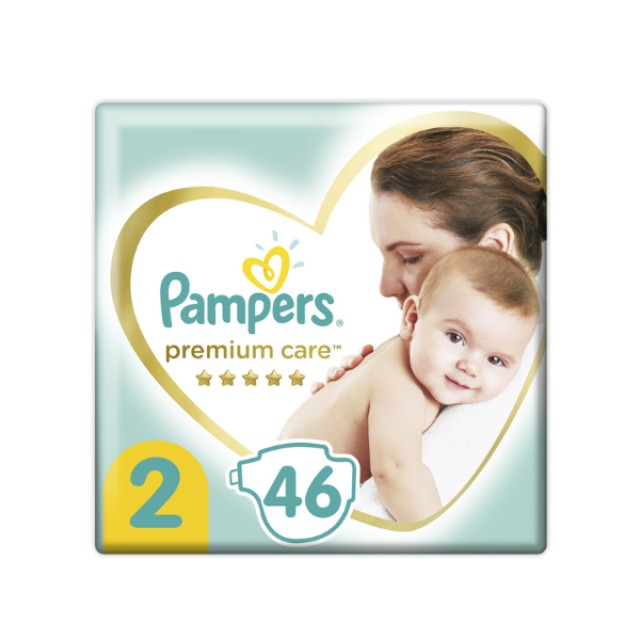 Pampers Premium Care Πάνες με Αυτοκόλλητο Μέγεθος 2 (4-8 kg), 46 Τεμάχια