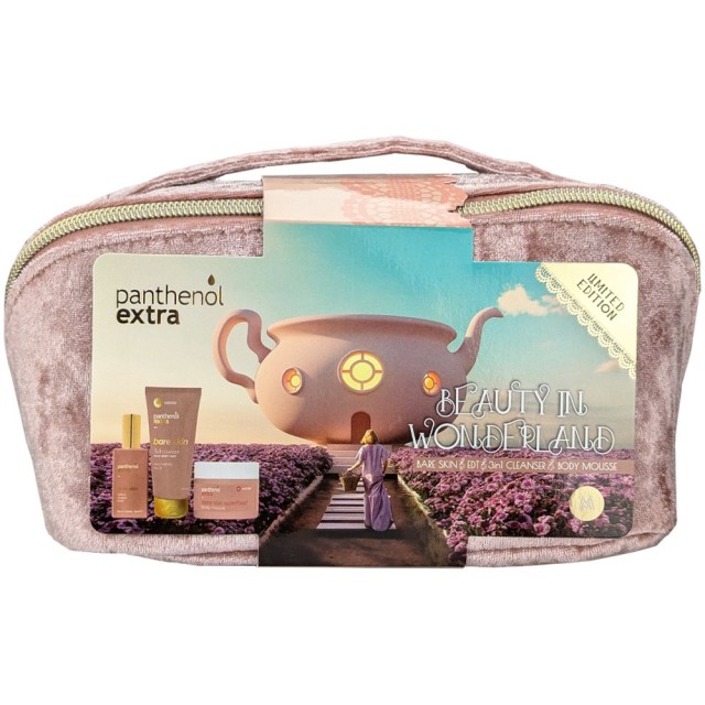 Panthenol Extra Promo Bare Skin Eau De Toilette 50ml + 3in1 Face, Body, Hair Cleanser 100ml & Superfood Body Mousse 100ml + Δώρο Νεσεσέρ 1 Τεμάχιο