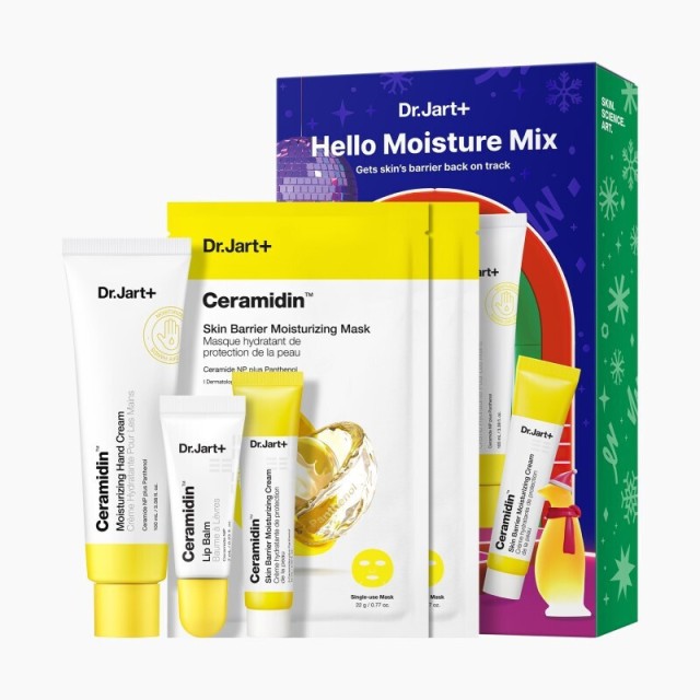 Dr. Jart+ Hello Moisture Mix Promo Ceramidin Moisturizing Hand Cream Ενυδατική Κρέμα Χεριών, 100ml + Skin Barrier Moisturizing Cream Κρέμα Προσώπου, 15ml + Lip Balm 7ml + Skin Barrier Moisturising Mask Μάσκα Προσώπου, 2τμχ