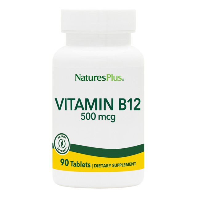 Natures Plus Vitamin B-12 500mcg, 90 Ταμπλέτες
