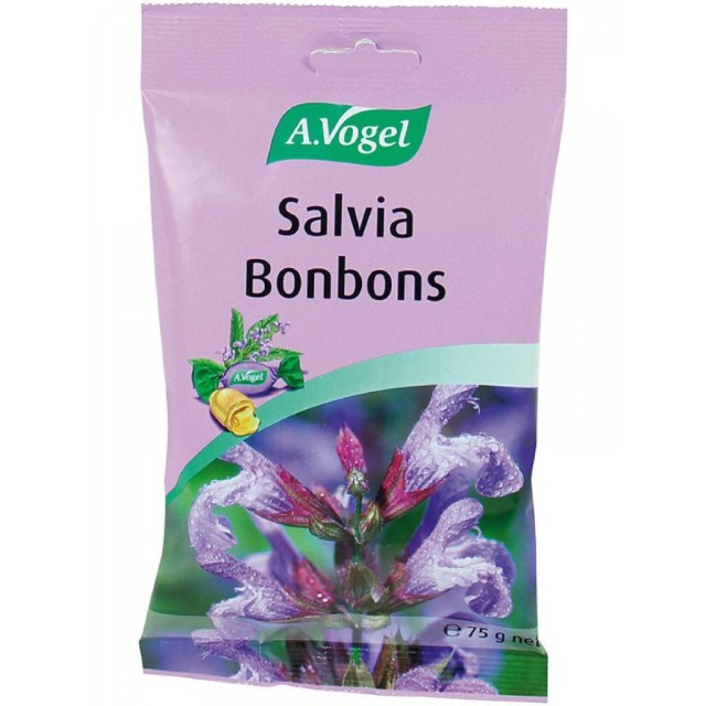 A.Vogel Salvia Bonbons Καραμέλες για Ανακούφιση από τον Ερεθισμένο Λαιμό, 75gr