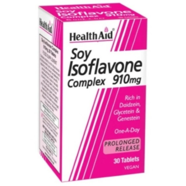 Health Aid Soya Isoflavones Complex 910mg, 30 Ταμπλέτες