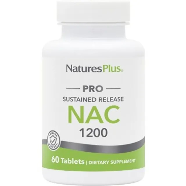 Natures Plus Nac Συμπλήρωμα διατροφής 1200mg, 60 Ταμπλέτες