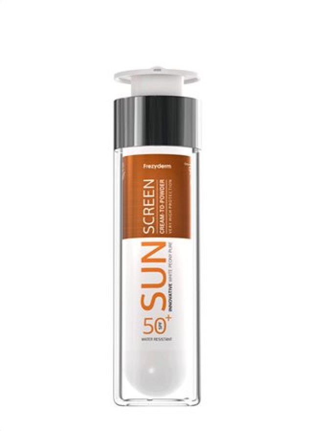 Frezyderm Sun Screen Cream to Powder SPF50+ Αντηλιακή Κρέμα Προσώπου, 50ml