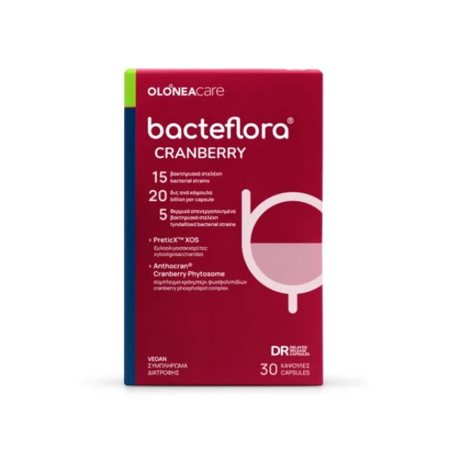 Olonea BacteFlora Cranberry Συμπλήρωμα διατροφής, 30caps