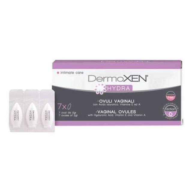Dermoxen Hydra Vaginal Ovules Κολπικά Υπόθετα, 7x2gr